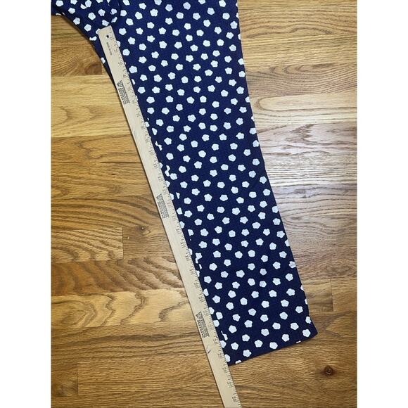 NWT KATE SPADE Cloud Dot Jacquard Pant Size 2 Navy And White Cropped Ankle Pant - Picture 10 of 12